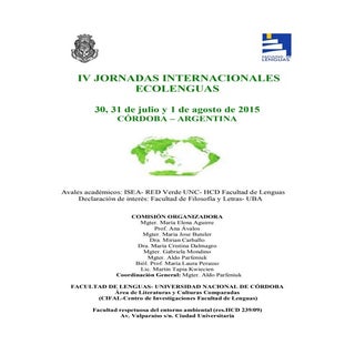 3era Circular Jornada Ecolenguas IV