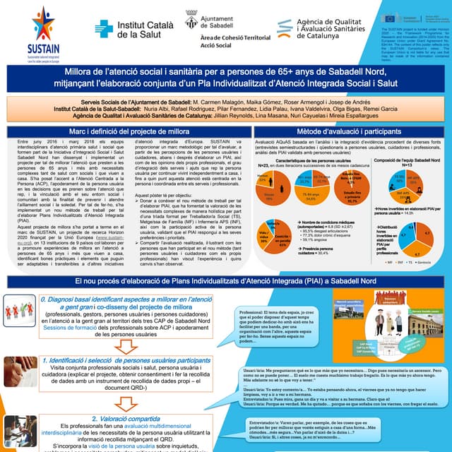 Millora de l’atenció social i sanitària per a persones de 65+ anys de Sabadel...