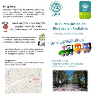 III Curso básico de Bioética en Ped...