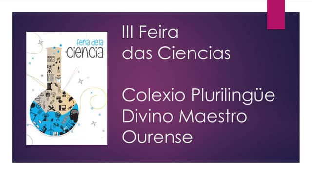Iii feira das ciencias galego 2014