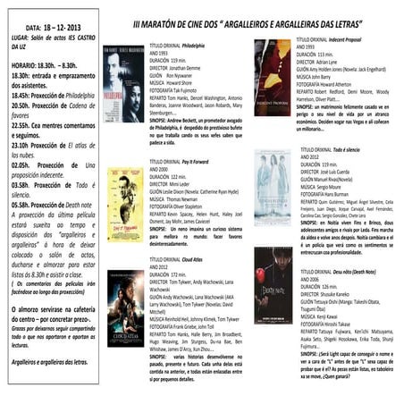 Iii maratón de cine 2012 2013