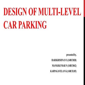 MULTI-STOREY CAR PARKING | PPTX