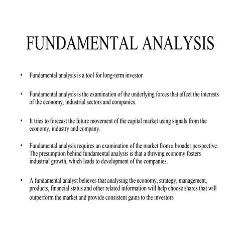 Fundamental analysis ppt | PPTX