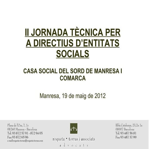 Ii jornada tecnica directius associacions