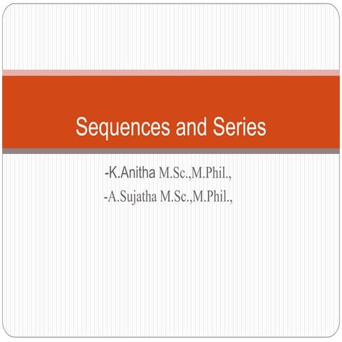 Sequences and Series