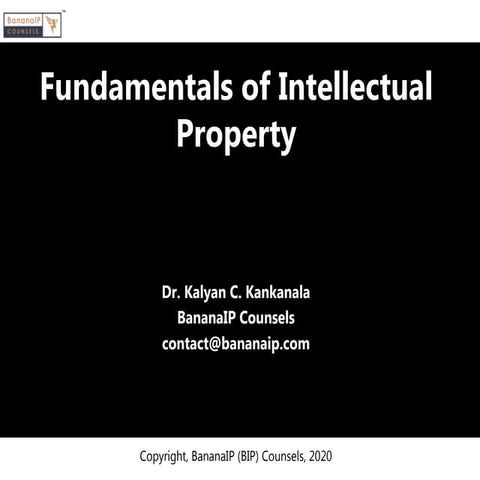 Fundamentals of Intellectual Property