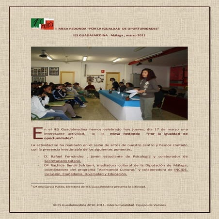 II Mesa redonda marzo2011