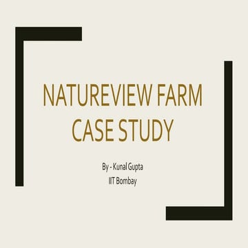 Natureview Farm - Harvard Case Study | PDF