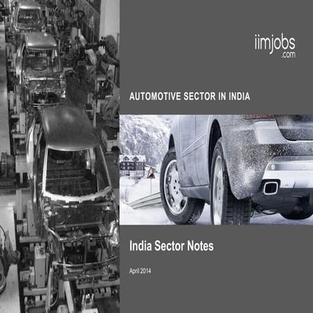 India Automobiles Sector Report April 2014