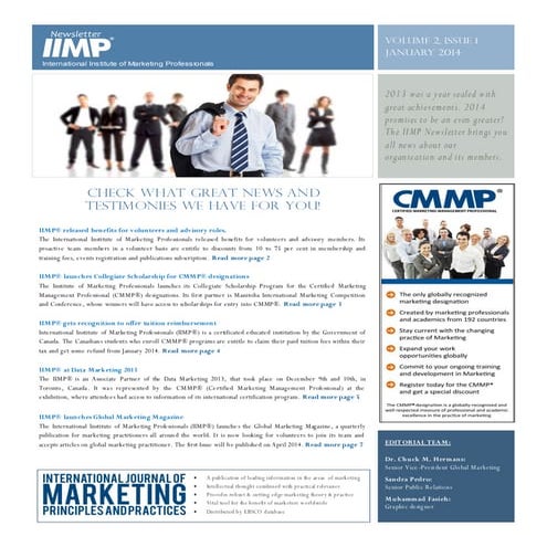 IIMP News Letter 2014