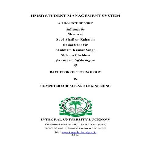 Iimsr student management system