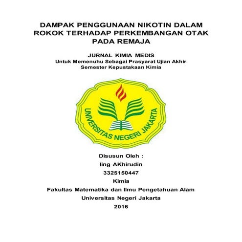 Iing akhirudin jurnal dampak penggunaan nikotin dalam rokok terhadap perkemba...
