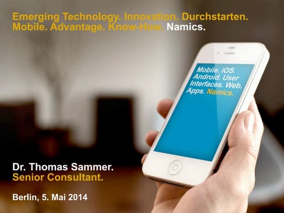 Emerging Technology. Innovation. Durchstarten. Mobile. Advantage. Know-How. N...