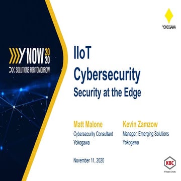 Cybersecurity for Field IIoT Networks