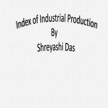 Index of industrial Production