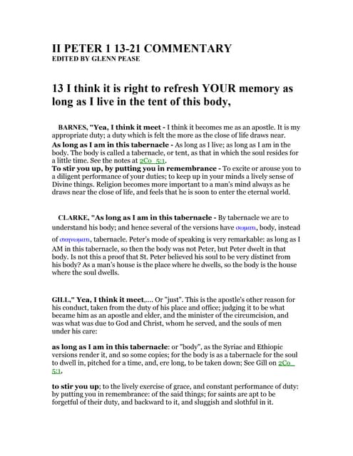 II Peter 1 13 21 Commentary PDF ii-peter-1-13-21-commentary-pdf