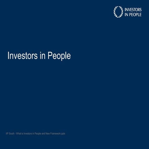 IIP South of England - What is Investors in People?