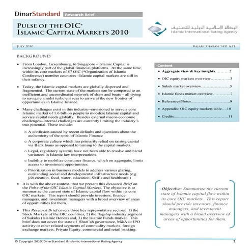 Pulse of the OIC Islamic Capital Markets report