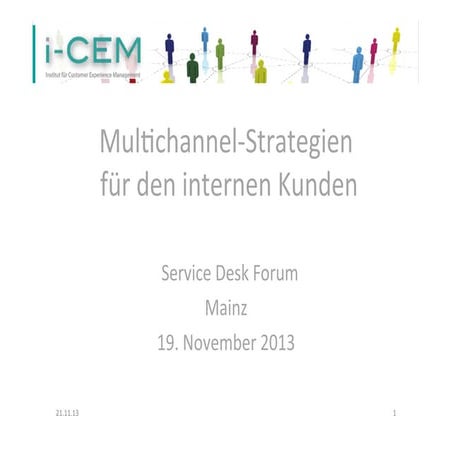 Vortrag Service Desk Forum 19.11.2013, Mainz