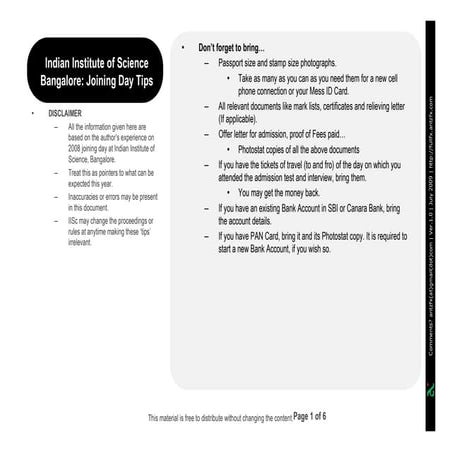 Ii sc bangalore_primer