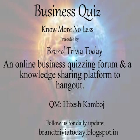 Business Quiz @ IISER Mohali 