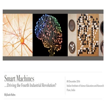Smart Machines: Driving the 4th Industrial Revolution?