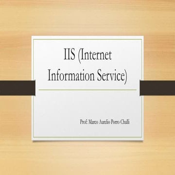 Iis (internet information service)