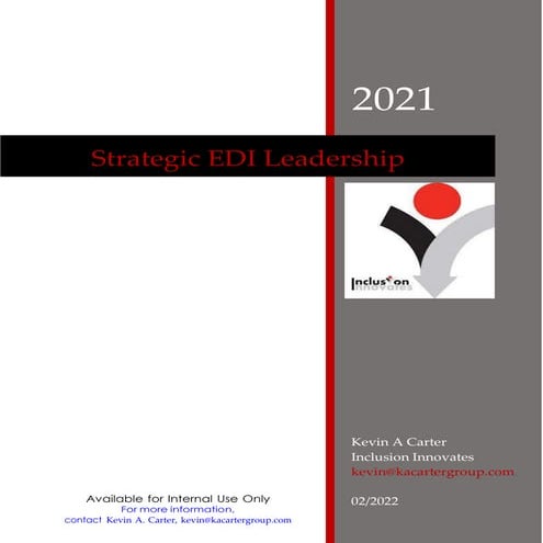 Strategic Equity, Diversity and Inclusion (EDI) Leadership Assessment