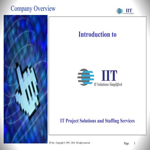 IIT brochure - Staffing and Project Services