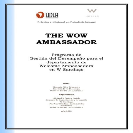 Ii tarea 4, gestión del desempeño wow