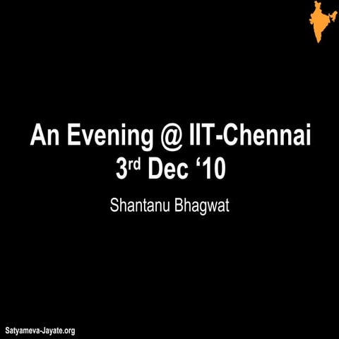 Talk @ IIT Chennai, Dec '10