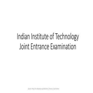 What is IIT JEE Exam
