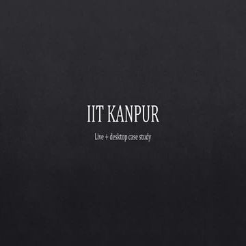 IIT Kanpur case study