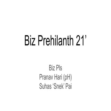 IITM biz prehilanth 21'