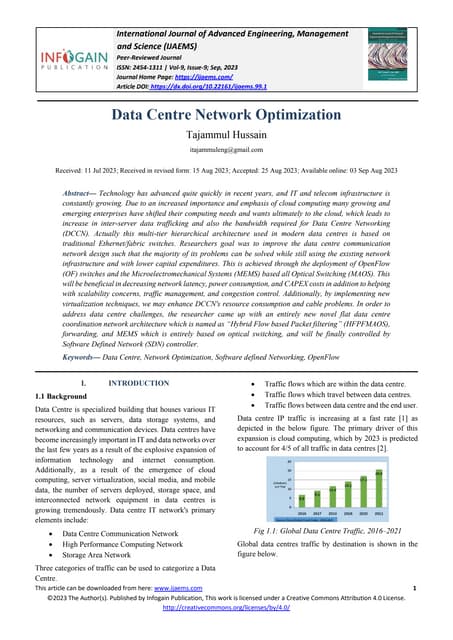 Data Centre Network Optimization