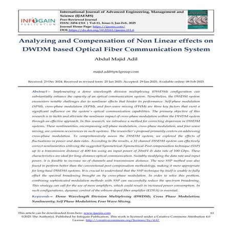 Analyzing and Compensation of Non Linear effects on DWDM based Optical Fiber ...