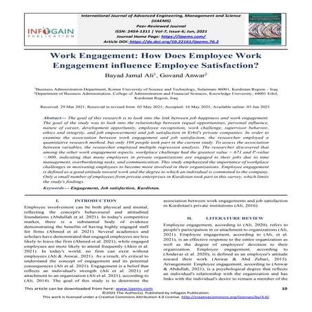 Kahn's work model which is under the employee engagement | PPTX