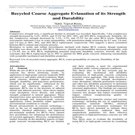Durability of Recycled Aggregate Concrete with Conventional and ...