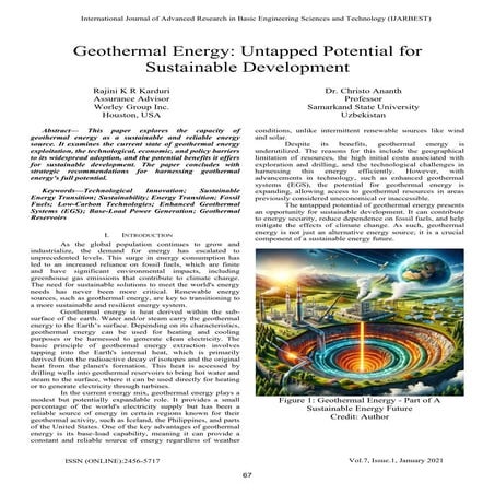 Geothermal Energy: Untapped Potential for Sustainable Development