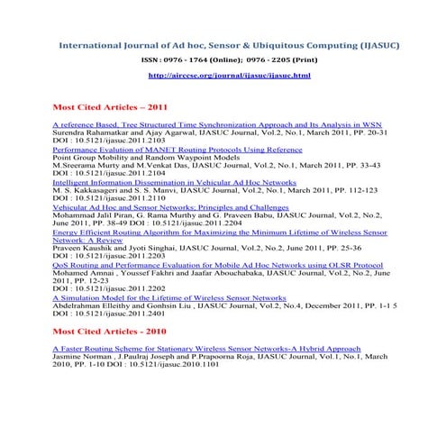 Ijasuc(most  cited articles)