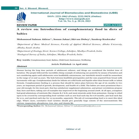 complementary feeding.pptx important for growth and development | PPTX