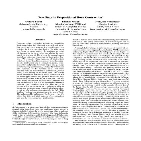 Next Steps in Propositional Horn Contraction