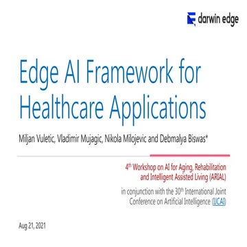 Edge AI Framework for Healthcare Applications