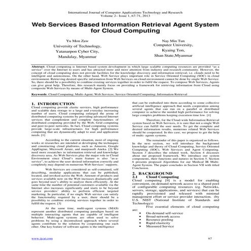 Web Services Based Information Retrieval Agent System for Cloud Computing