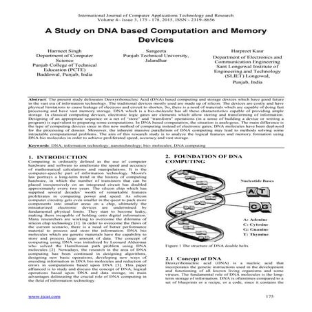 Data Storage in DNA | PPT