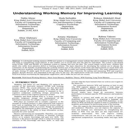 Visual Search Remains Efficient When Visual Working Memory | PPTX