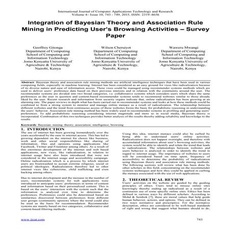 Integration of Bayesian Theory and Association Rule Mining in Predicting User...