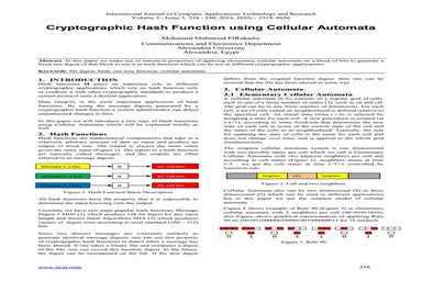 Cryptographic Hash Function using Cellular Automata
