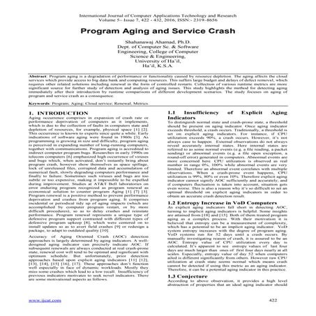 Program Aging and Service Crash