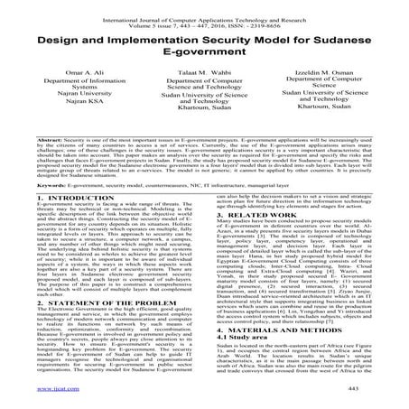 Design and Implementation Security Model for Sudanese E-government